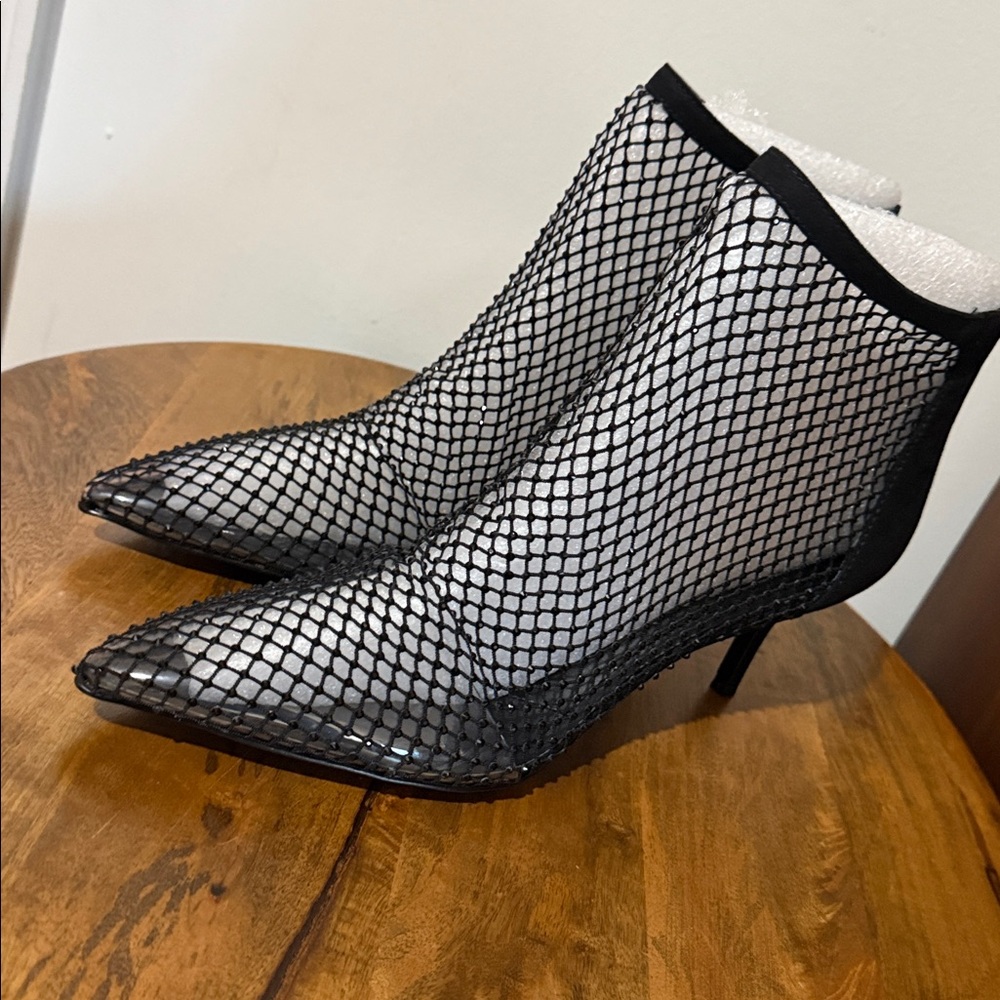 Charles by Charles David Afterhours Black Mesh Ankle Boots